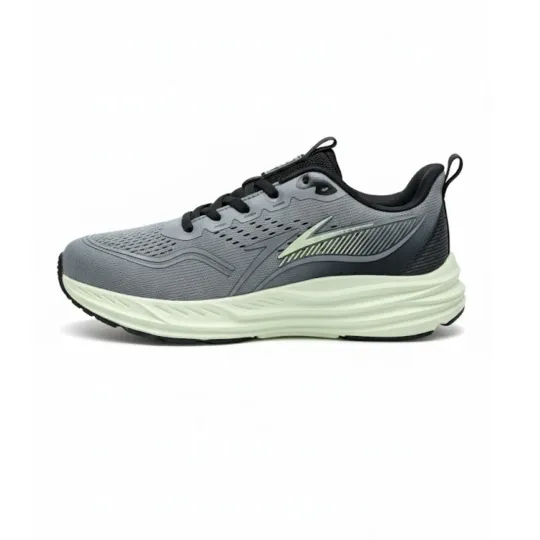 STYLE Gray Athletic Sneakers – Neon Yellow Sole